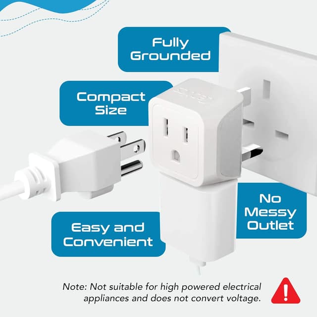 Detalle de Ceptics UK Travel Adapter 3-Pack 🛫