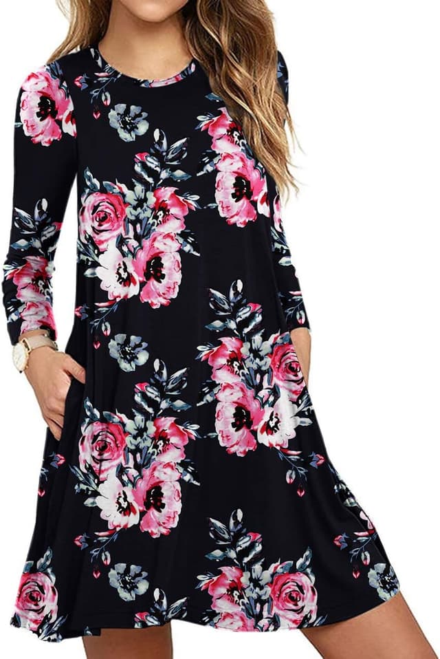 Thumbnail 6 de PCEAIIH women’s swing t-shirt dress with side pockets (rayon & spandex)