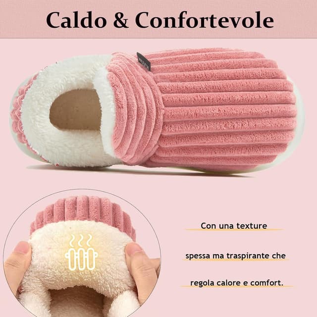 Thumbnail 2 de Coswind Pantofole Invernali unisex in peluche con memory foam