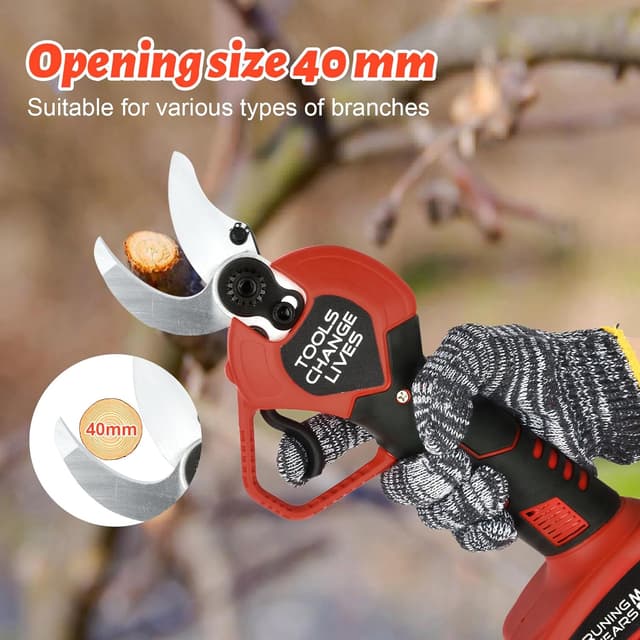 Detalle 2 de Forbici potatura elettriche 40 mm a batteria