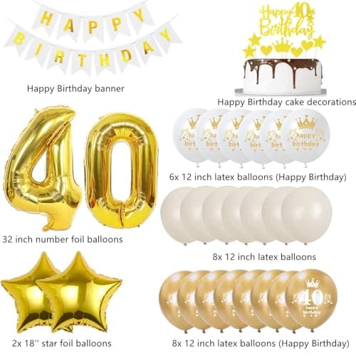 Thumbnail 1 de Hongyantech decoración 40 años Happy Birthday