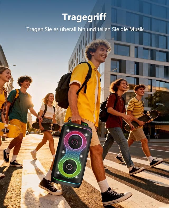 Detalle 1 de GKD61 Karaoke-Maschine 400 W mit UHF-Mikrofonen