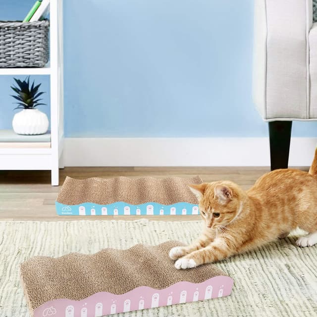 Thumbnail 4 de ZooZoo 2-Pack Curved Corrugated Cat Scratchers