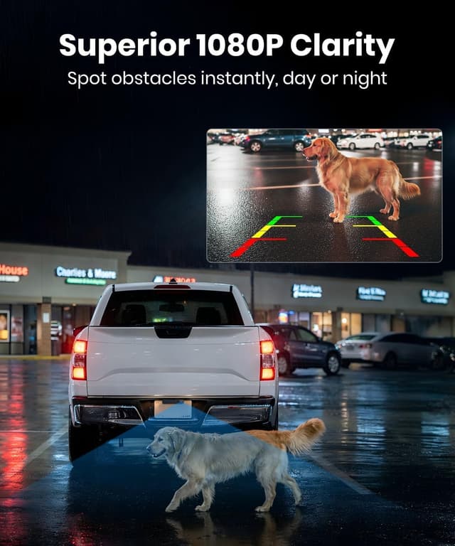 Detalle de AUTO-VOX 6 Inch Solar Backup Camera, 1080P