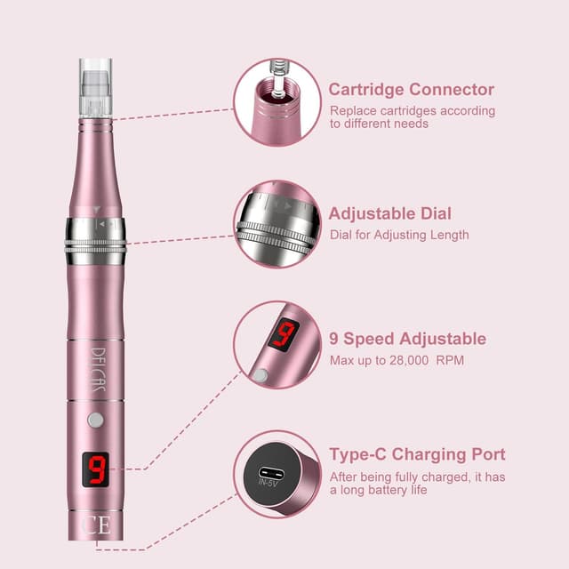 Thumbnail 6 de Derma Pen PELCAS Elektrischer Microneedling Pen 9 Stufen