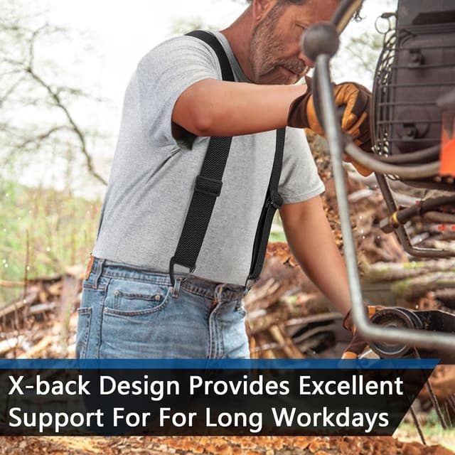 Detalle de Generic hidden braces for men (1.6 inch wide) with X-back adjustable elastic and 4 snap loops