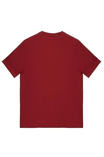 Detalle 2 de Polo Club Camiseta básica granate de algodón con logo Rigby Go para hombre (cuello redondo y manga corta)