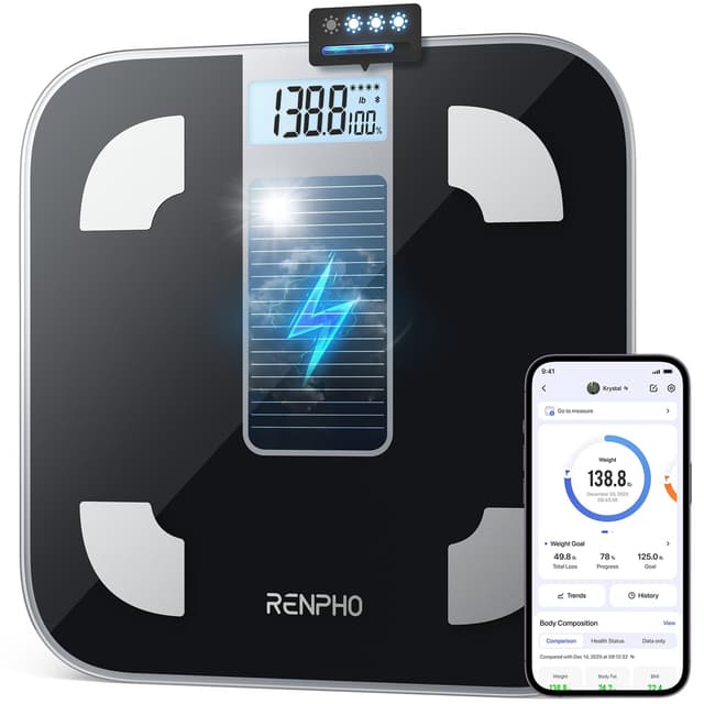Detalle de Renpho Elis solar smart scale 400 lbs