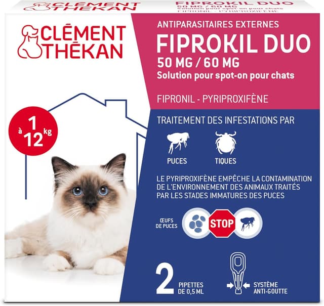 Detalle de Fiprokil Duo Chats 2 pipettes 🐱