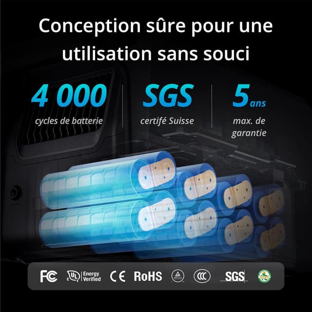 Thumbnail 6 de DJI Power 1000 — Station électrique portable LFP 1 024 Wh, sortie 2 200 W (camping & hors réseau)