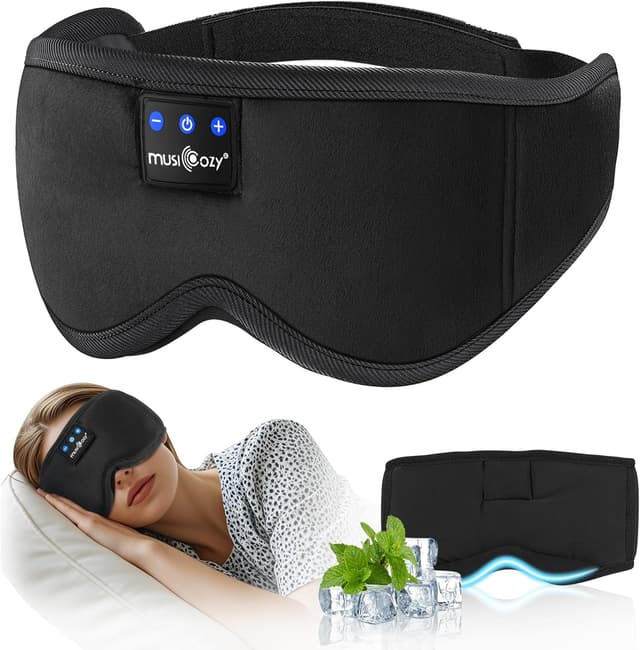 Detalle de MUSICOZY 3D Bluetooth Sleep Mask Headphones with 3D 100% blockout design