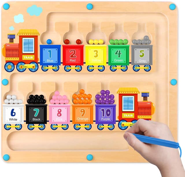 Thumbnail 6 de Magnetisches Montessori Farb‑ und Zahlenlabyrinth 28x24,2 cm