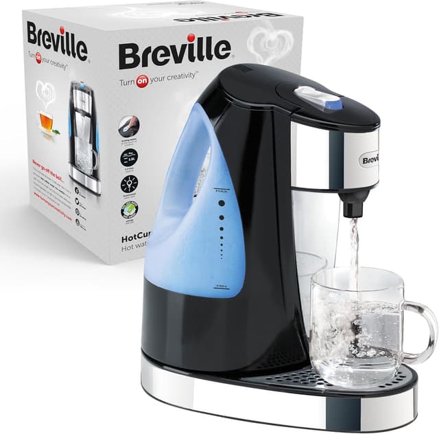 Detalle de Breville HotCup Hot Water Dispenser (VKJ142) – 3kW fast boil, 1.5L tank, gloss black