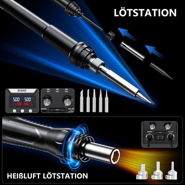 Detalle de Lötstation Heißluft Lötkolben-Set 60 W