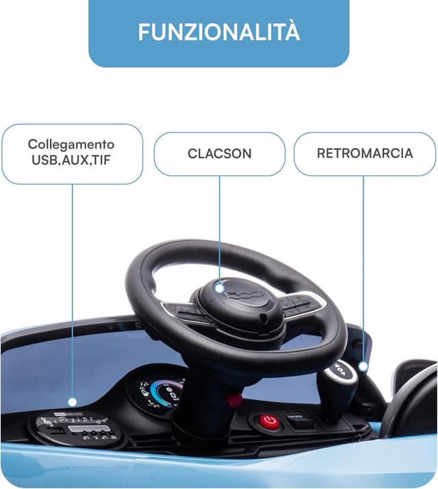 Thumbnail 4 de Baroni Toys FIAT 500 Baby Car Elettrica 12V