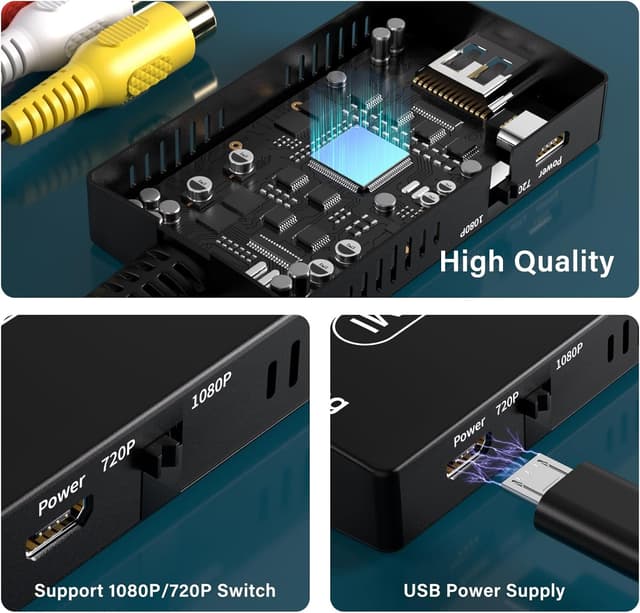 Detalle 2 de Gulemfy RCA a HDMI 1080P convertitore