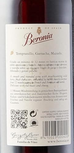 Thumbnail 4 de Beronia Crianza - Vino Tinto Rioja Tempranillo 🍷 - 6 Botellas