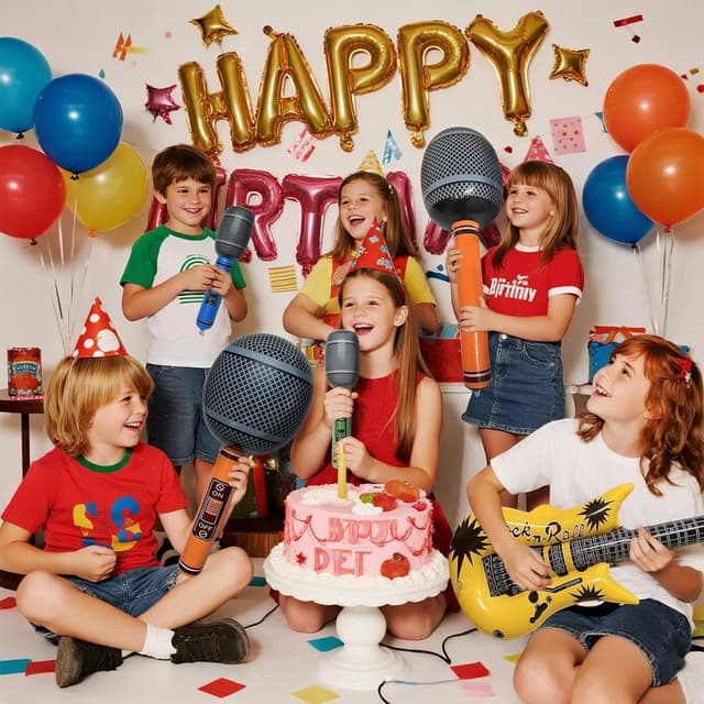 Thumbnail 5 de 16-Piece Inflatable Guitars Microphones Set