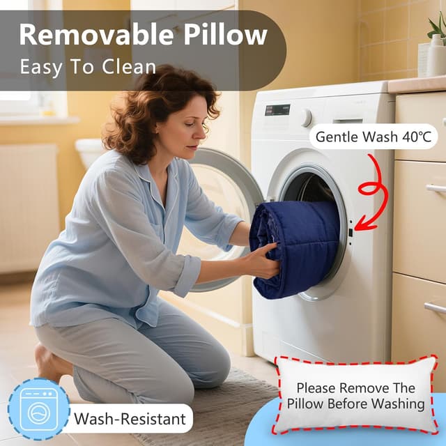 Thumbnail 6 de PRIMLECT Toddler Nap Mat with Removable Pillow & Fleece Blanket (Extra Large 55"x35")