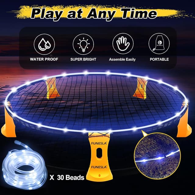 Detalle de Funeslaball Outdoor Roundnet Set Light-Up Pro