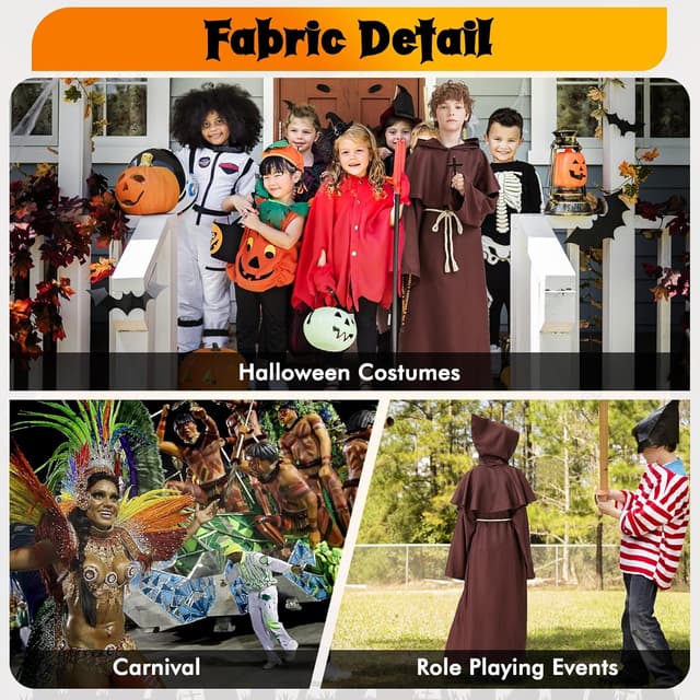 Thumbnail 6 de Lozzzyo Mittelalter Mönch Kostüm Kinder 130 cm