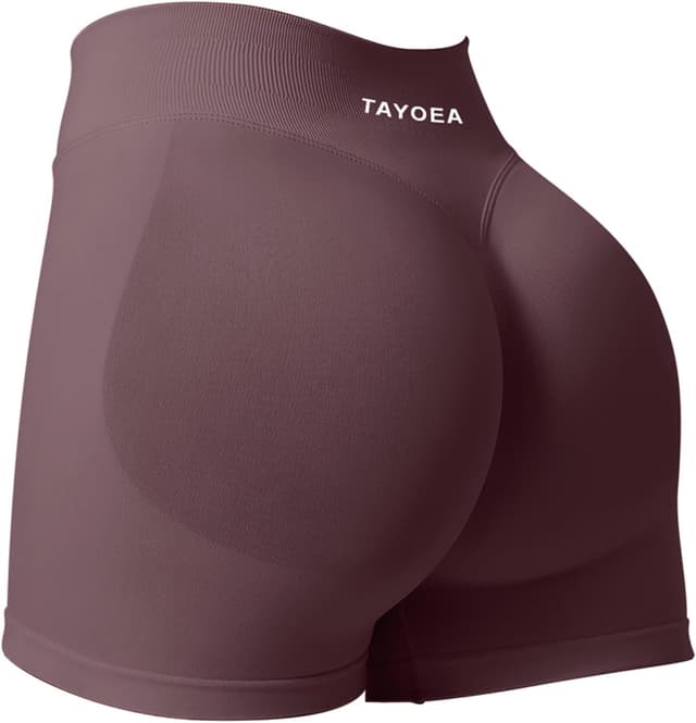 Detalle de TAYOEA Sport Shorts für Damen mit Scrunch-Effekt – kurze nahtlose Gym-Shorts für Training & Alltag