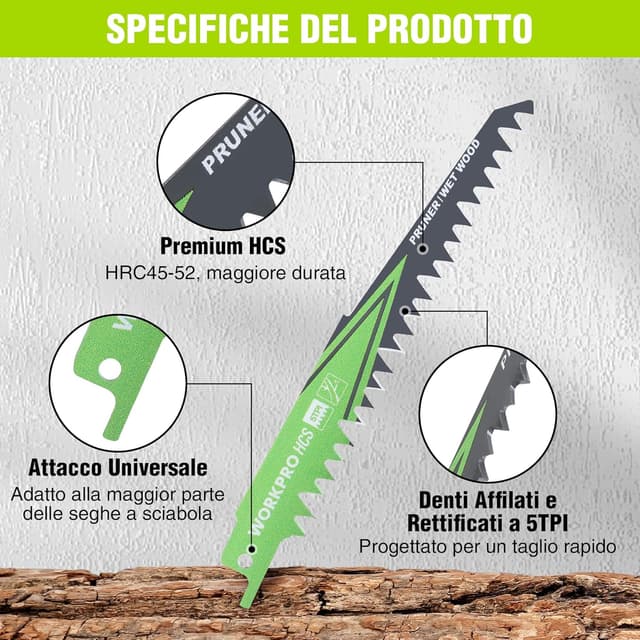 Thumbnail 2 de WORKPRO Lame per Sega 152 mm 5 pezzi