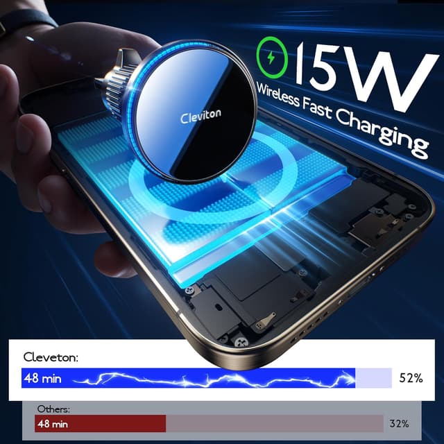 Detalle 1 de Cleviton MagSafe Autohalterung 15W