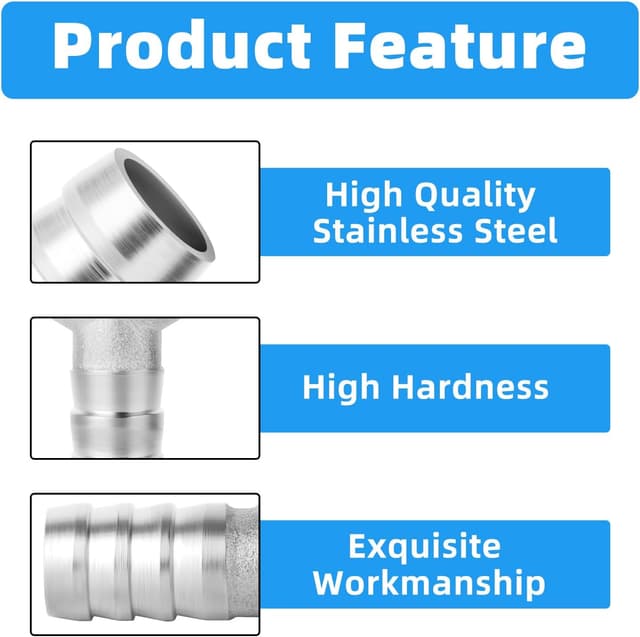 Thumbnail 2 de ERGAOBOY 12 mm 3‑Way Stainless Hose Connector