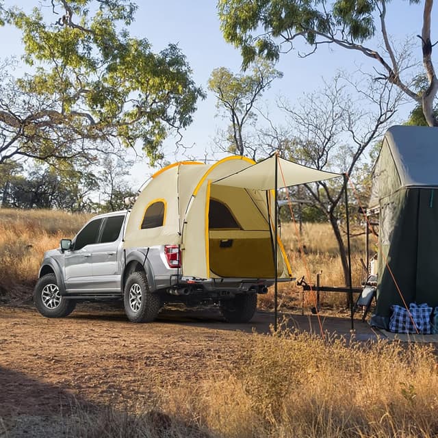 Detalle de Pickup Truck Tent with Awning Shade (Waterproof PU5000) for 5'5"–6'3" Truck Beds