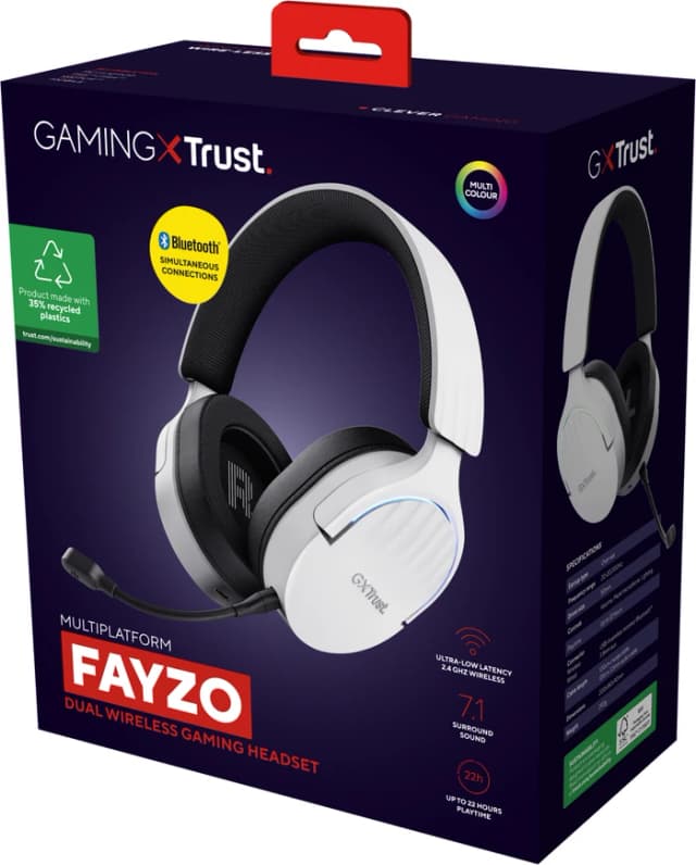 Thumbnail 12 de Trust Fayzo GXT491 kabelloses Headset (weiß) für PC oder PlayStation