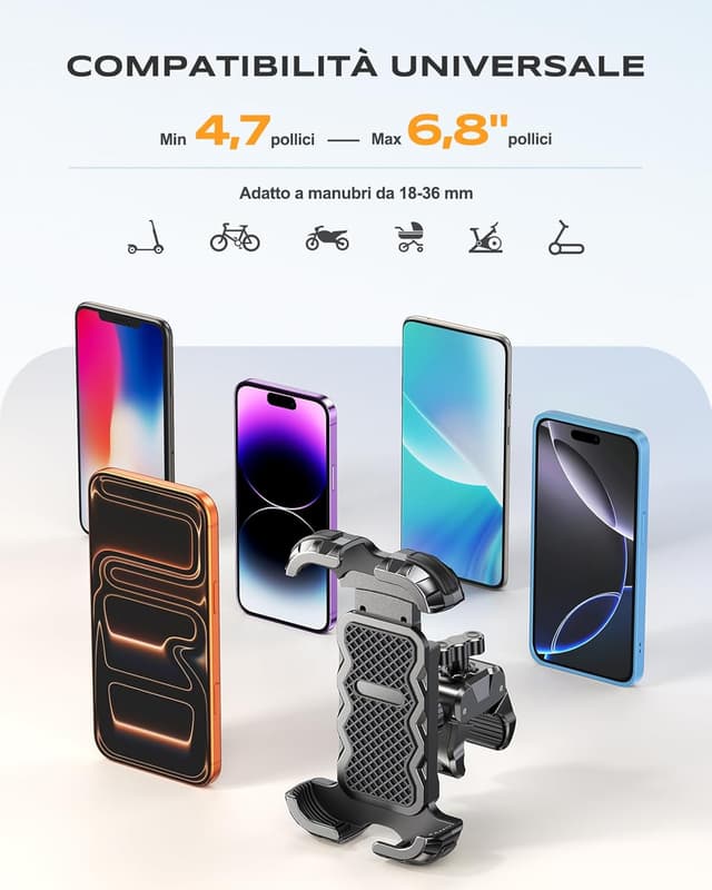 Thumbnail 5 de Babacom Porta Cellulare Moto universale 4,7–6,8"