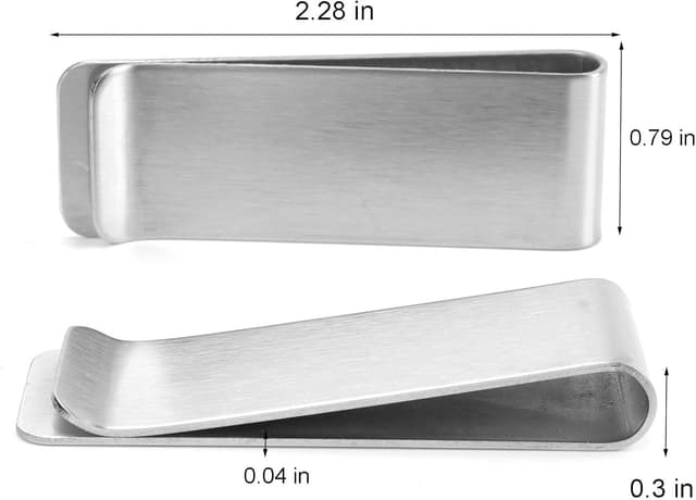 Detalle de Yarlung 12-pack slim stainless steel money clips for men (cash clip & card holder)