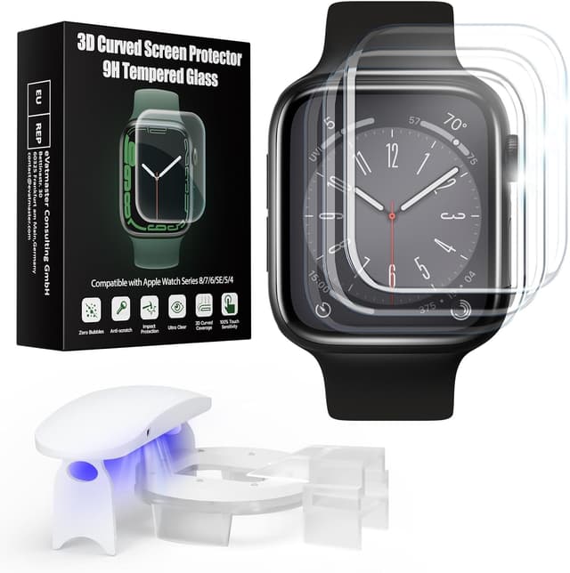 Detalle de Apple Watch 44mm tempered glass screen protector 3 pack