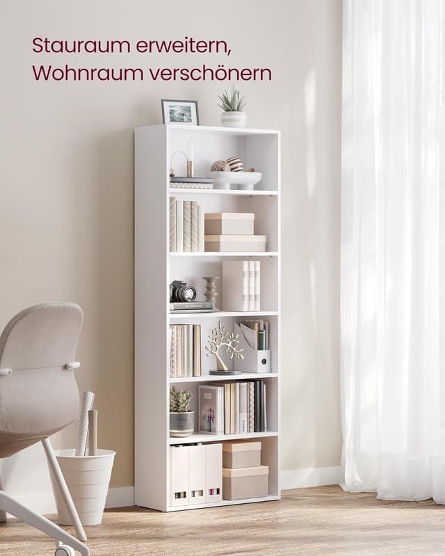 Detalle 2 de VASAGLE Bücherregal 6 Ebenen 160,7 cm