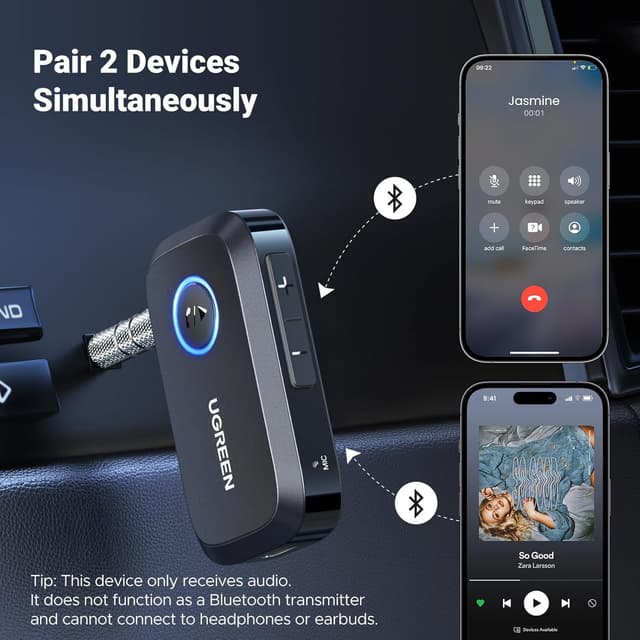 Thumbnail 5 de UGREEN Bluetooth 5.4 car adapter — 15h playtime