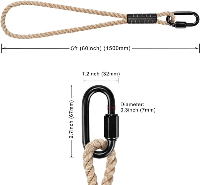 Thumbnail 5 de BeneLabel Schaukel Aufhängung Seil 150 cm