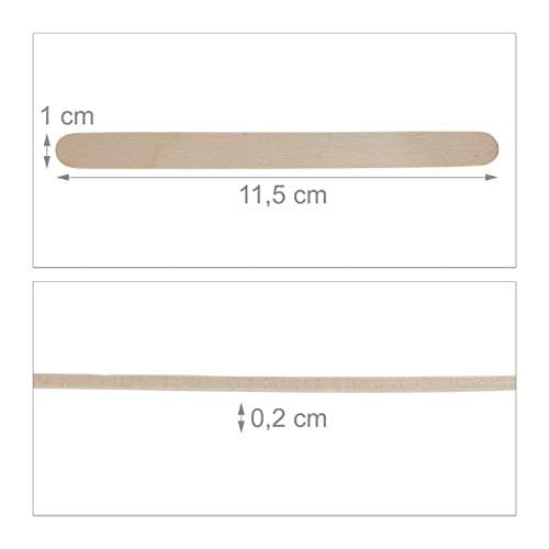 Thumbnail 3 de relaxdays Set de 500 Palitos Helados de Madera 🍦