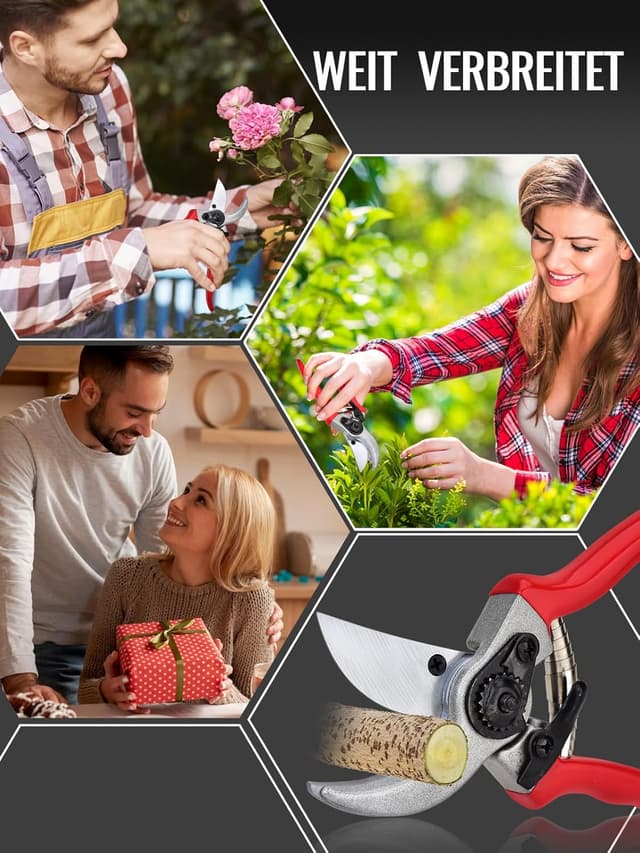 Detalle 2 de Gartenschere mit Bypass-Schneide (Schnittdurchmesser 25 mm) & 2 Ersatzfedern – Japanische SK5-Klinge