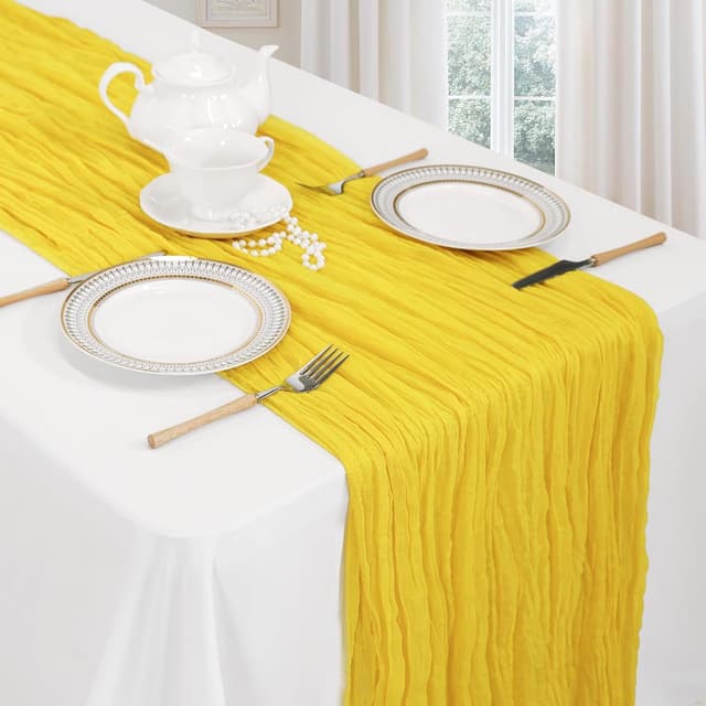 Detalle de 6 Pack Lemon Yellow Table Runner 35 x 120in