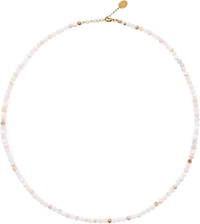 Detalle de BERGERLIN Naturstein Perlen Halskette mit Verschluss und 925 Sterling Silber- oder vergoldeter Perle