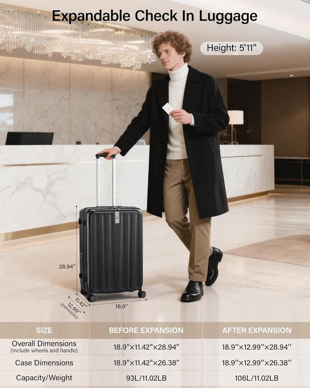 Thumbnail 1 de Hanke 26 Inch Expandable Hard Shell Luggage