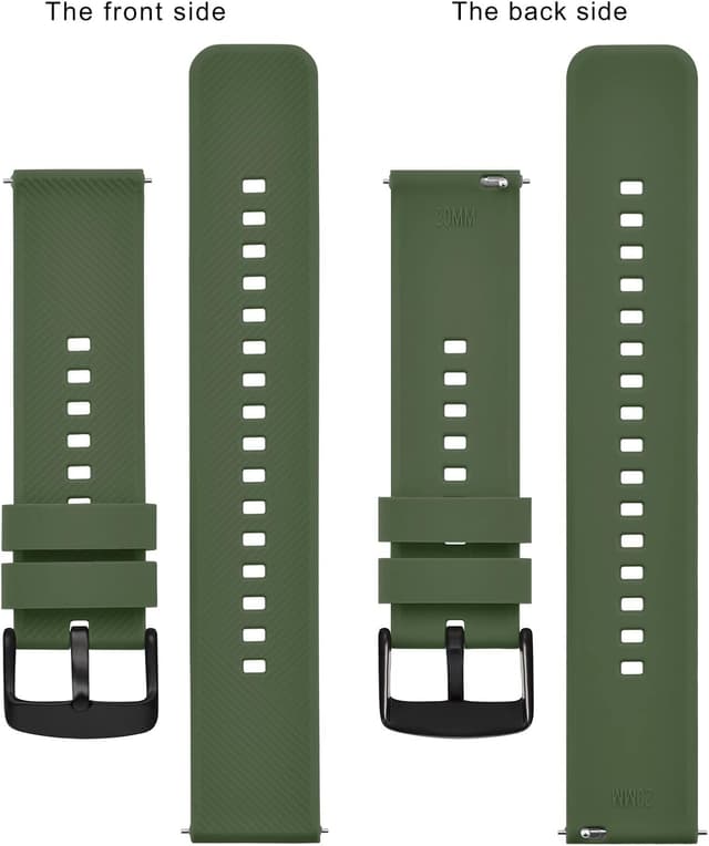 Detalle de BISONSTRAP Silikon-Uhrenarmband mit Schnellverschluss (18–22 mm) für Herren & Damen