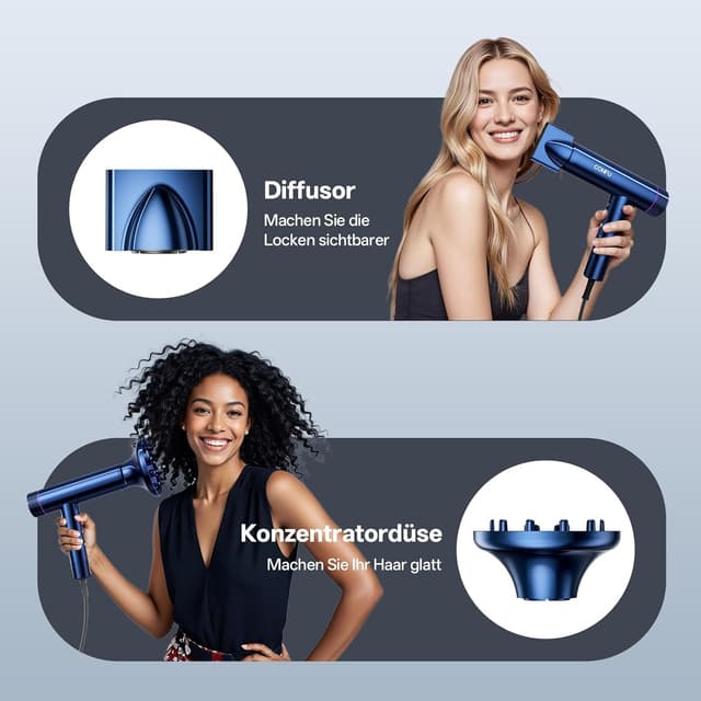 Thumbnail 6 de CONFU Ionen Föhn 1700W Klappbar Reisefön