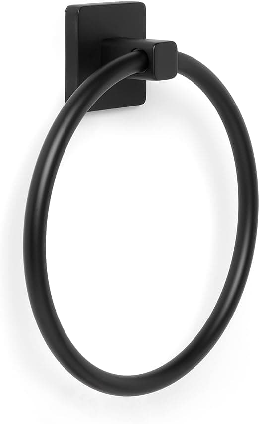 Imagen de TATAY Aro Toallero Negro NERO, Acero Inoxidable en OfertitasTOP