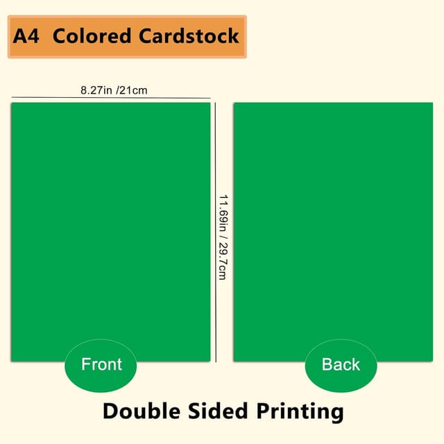 Detalle de Coloured Card A4 60 Sheets, 230GSM Craft