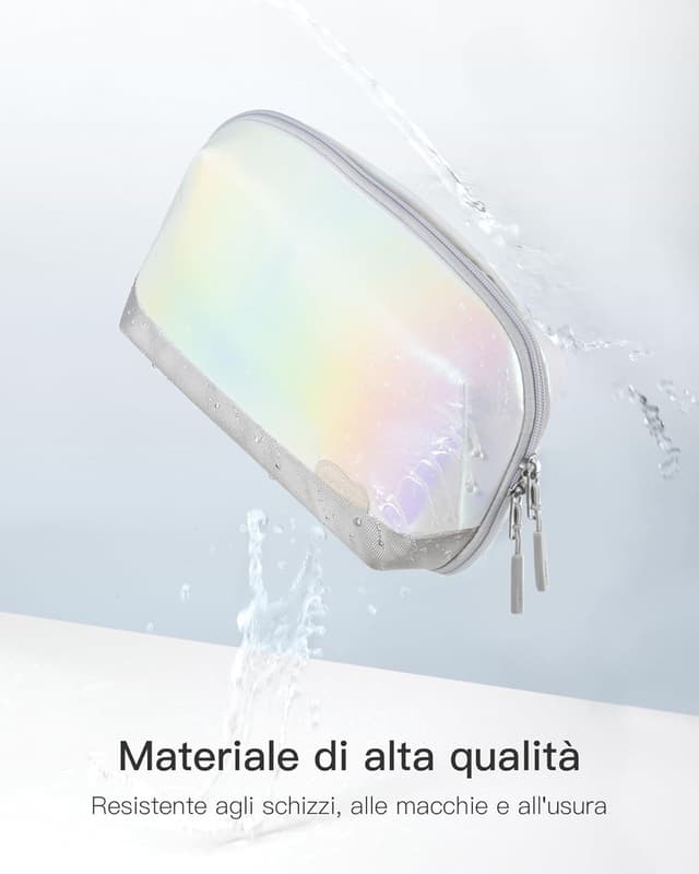 Detalle de Inateck Custodia per Cavi e Accessori con manico, apertura a 180° e protezione anti-spruzzi