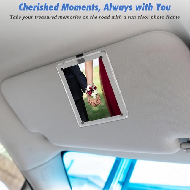 Thumbnail 1 de 2 Pack Magnetic Car Visor Photo Clips 4.72x3.15 in