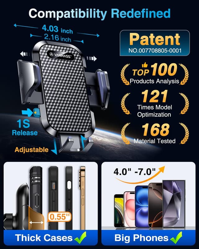 Thumbnail 4 de VANMASS 2026 Ultimate Car Phone Holder