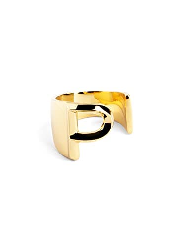 Detalle de SINGULARU Anillo Letter Signet talla única 💍